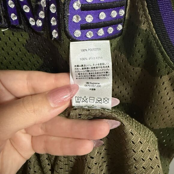 Supreme Men Rhinestone Camo Print Jersey 94 Small Authentic Polyester - Picture 8 of 8